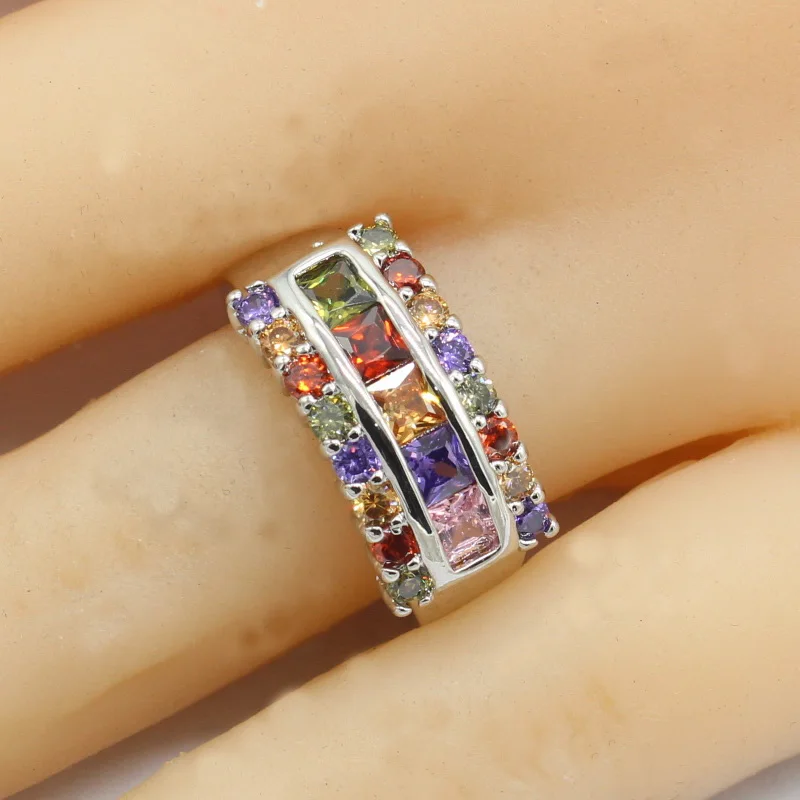 Серебряное 925 Обручальное кольцо для женщин, черно-белое кольцо с кубическим цирконием, модное коктейльное кольцо, рождественские подарки, кольцо в коробке