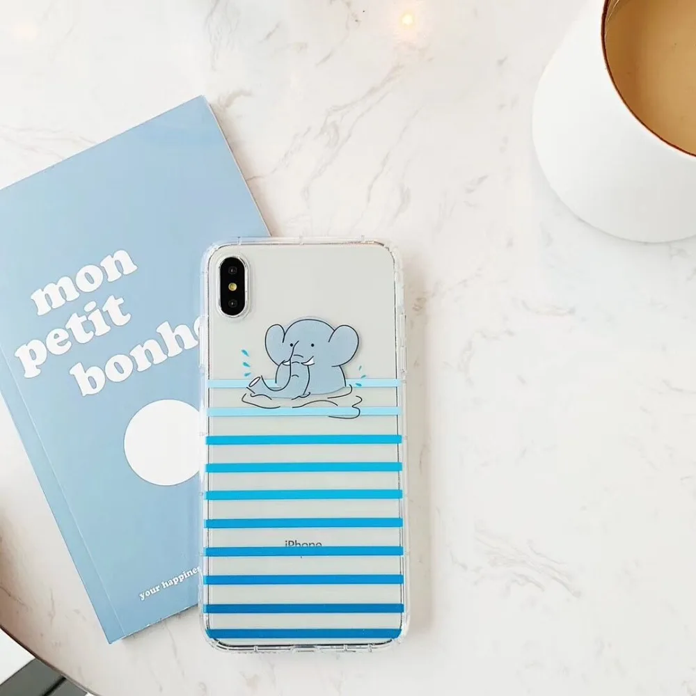 HUANQING Cartoon cute whale cell phone case For iPhone 6 6S 7 7Plus 8 8Plus XR XS Max   3