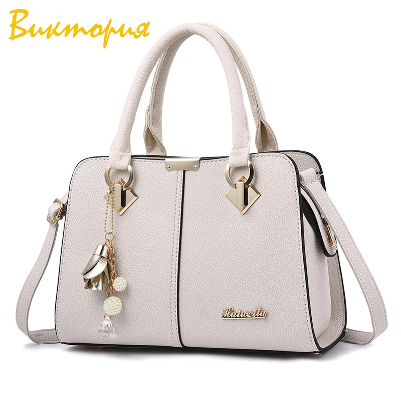 

CHARAS BAG brand PU Leather womens handbags fashion Shopping Shoulder Bags Solid color Metal accessories mom big square bag