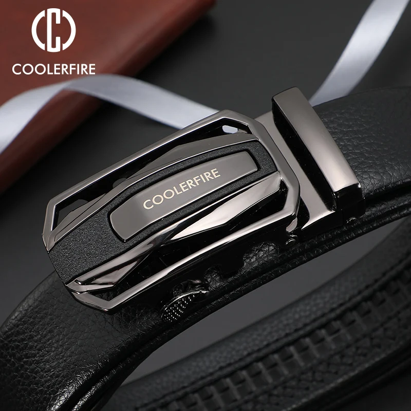 Роскошный мужской ремень с автоматической пряжкой из натуральной кожи, черные ремни для мужчин, дизайнерские мужские ремни, ремень 3,4 мм 1,3" ZD092