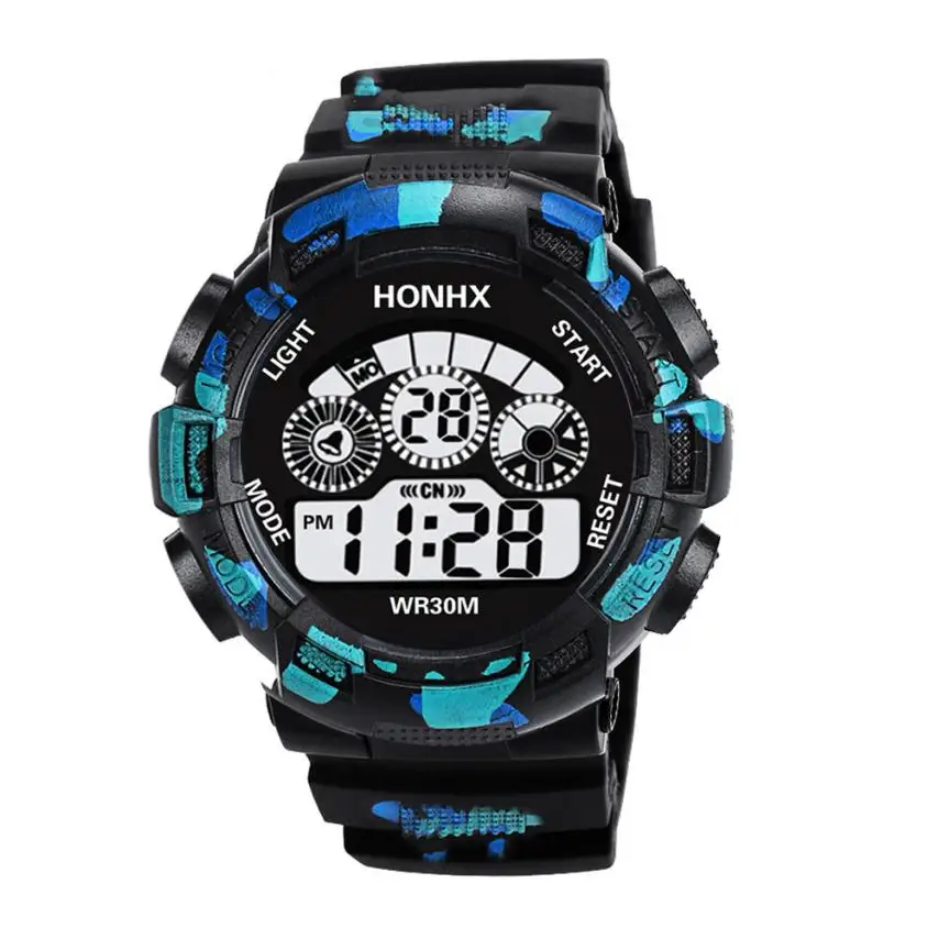 Часы мужские военные спортивные часы модные силиконовые водонепроницаемые светодиодный цифровые часы для мужчин часы мужские Relogios Masculino подарок# D