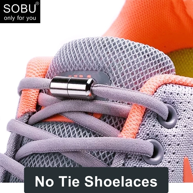 

1Pair No Tie Shoelaces Elastic Locking Round Shoe Laces Kids Adult Sneakers Quick Shoelace Shoe Laces Strings N124
