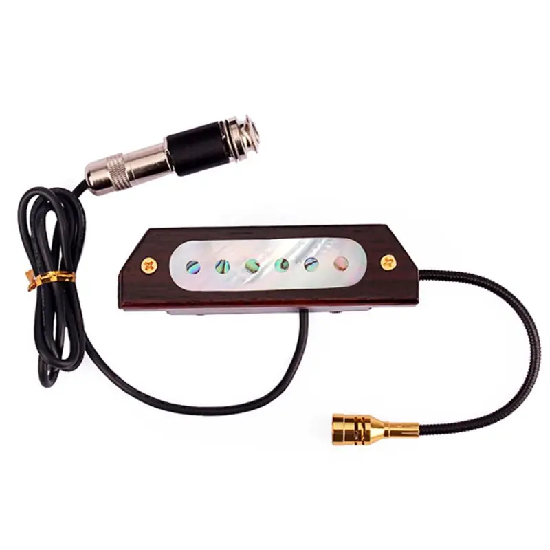 

Shell And Wood decorated Color Sound hole Active Pickup with Mic For 38-42 Acoustic Guitar Accessories
