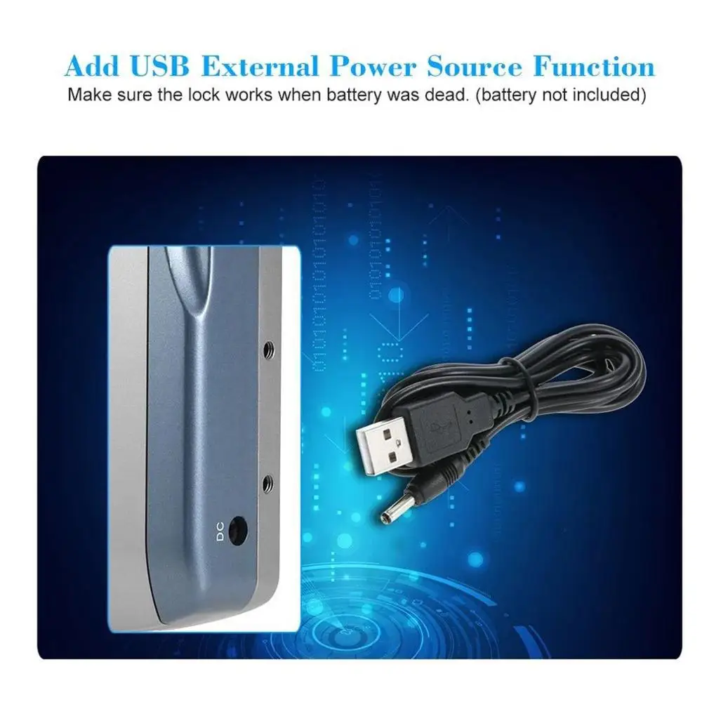 Wireless Remote Control Electronic Lock Invisible Keyless Entry Door Lock with 4 Remote Controllers Phone APP Control