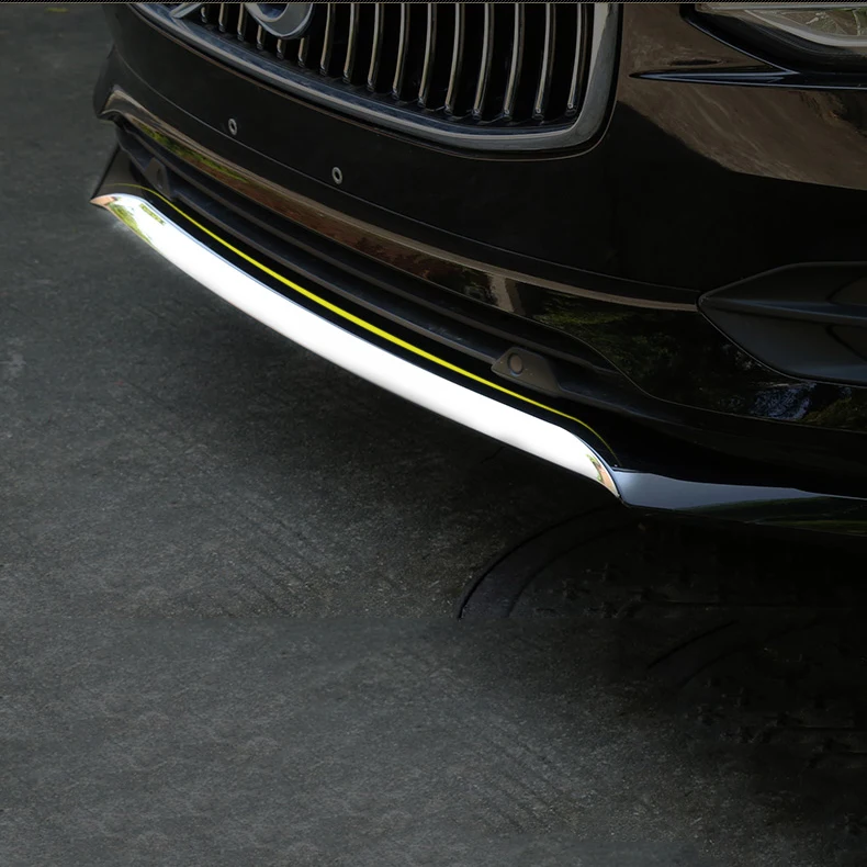 Для Volvo S90 нержавеющая сталь переднего бампера чехол с изображением губ отделкой стильные полоски на авто аксессуары 1 шт