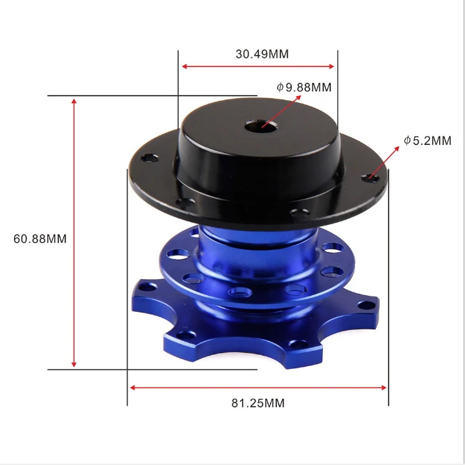 Универсальный 6 отверстий автомобиль гоночный алюминиевый руль быстроразъемный концентратор адаптер оснастки босс