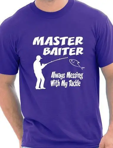 Master Baiter забавная футболка Fishinger Грубая мужская размер S XXXL крутая Повседневная