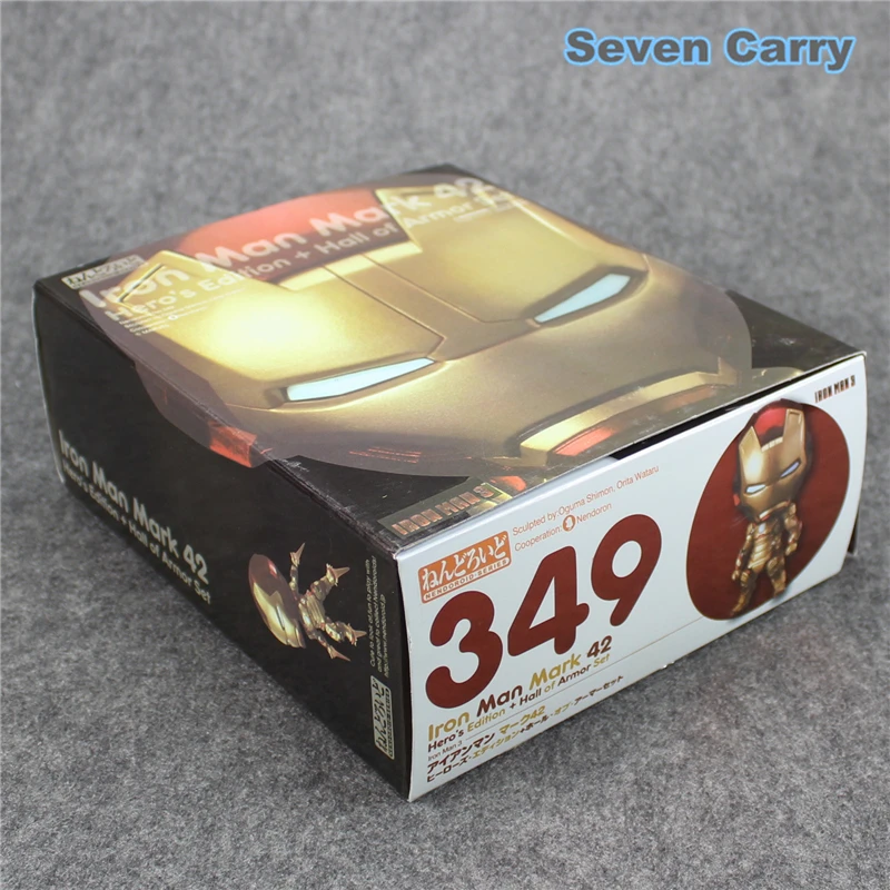 

Avengers Nendoroid Iron Man MARK42 Tony Stark Set 349# PVC Action Figure Collection Model Toy 4"10CM CSFG7