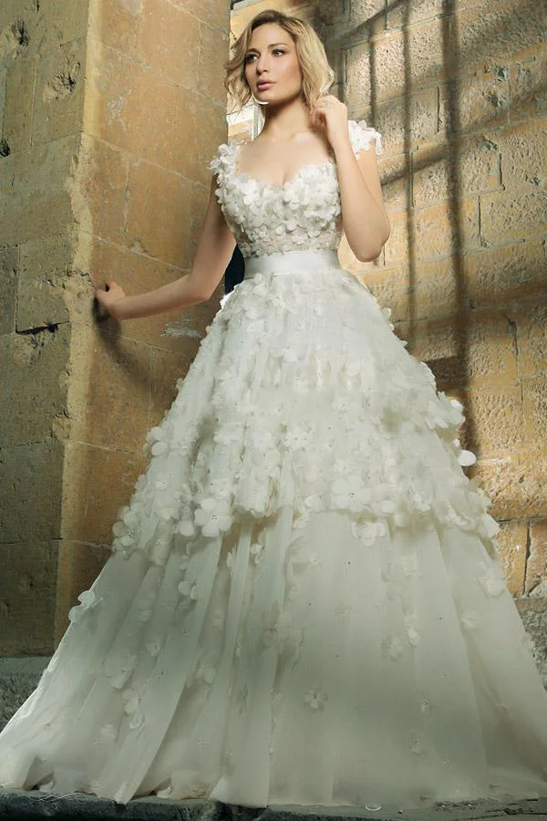 Мода великолепный длинные свадебные платья 2016 новый низкий v шеи цветы из бисера люкс жениться платье свадебный гость платье vestido noiva