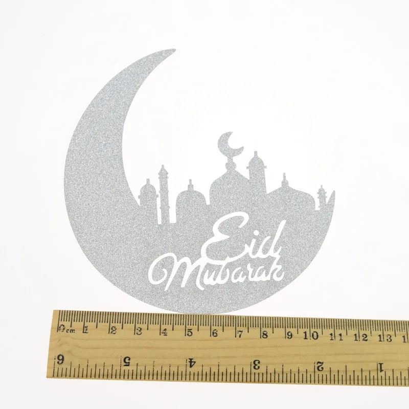 Eid Mubarak Торт Топперы Блеск Луна украшения для кексов флажки для торта дети день рождения Свадебный для свадебной вечеринки Рамадан мусульманский Eid выпечки DIY