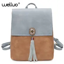 Nueva Borla de Mochilas Para Chicas Adolescentes de Matorral de Las Mujeres Mochila de Cuero de La Pu Con Lentejuelas Mochila Femenina de la Marca En Relieve Señora Volver XA124B