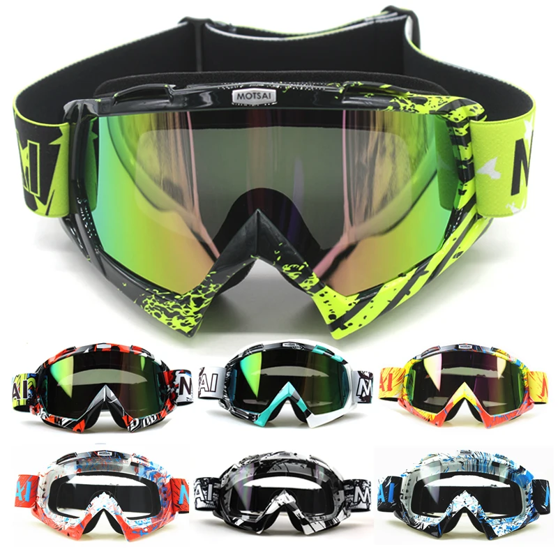 New Motocross Goggles Glasses Oculos Cycling MX Off Road Helmet Ski