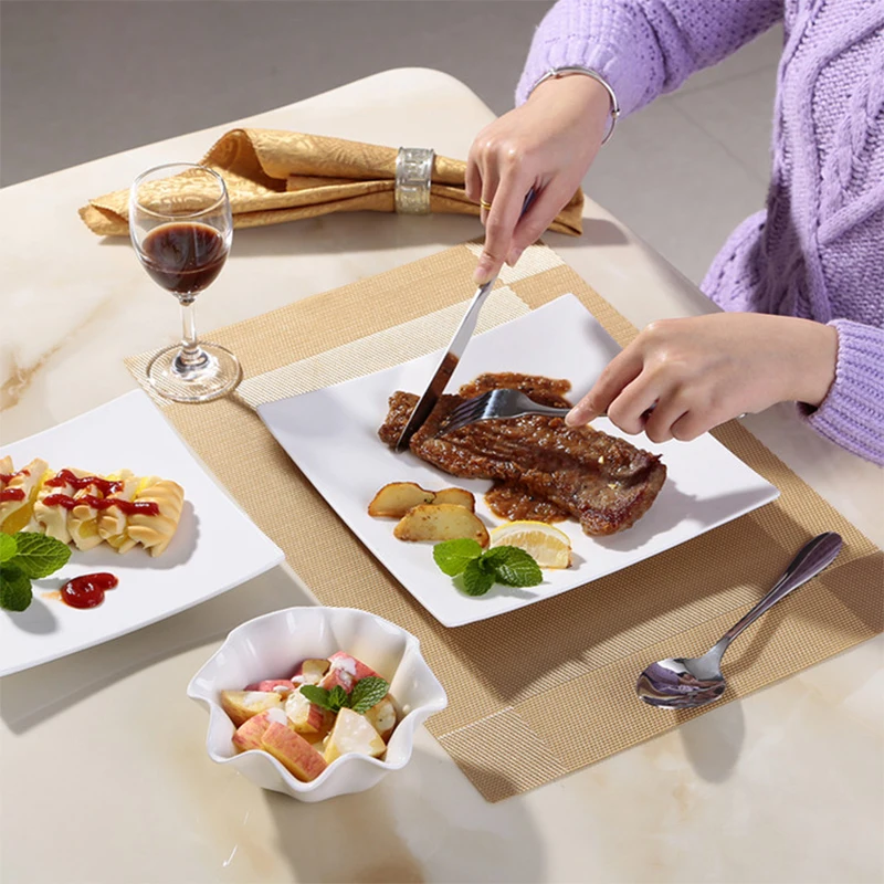 Western Style Dishes Steak Plates Knives and Forks Snacks Flat Dishes