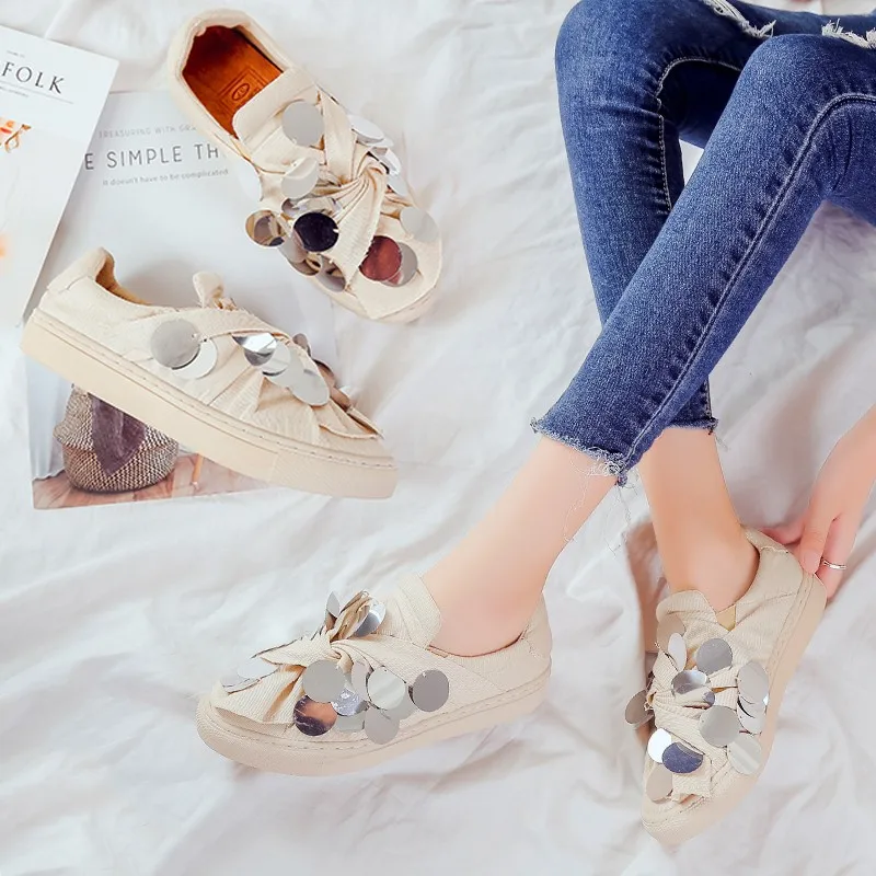 

New Slip On Sneakers Shallow Loafers Women Vulcanized Shoes Breathable Summer Floral Female Casual Flats Ladies