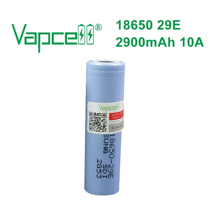 

original 18650 battery 2900mAh 10A (29E) lithium ion battery vaper smok