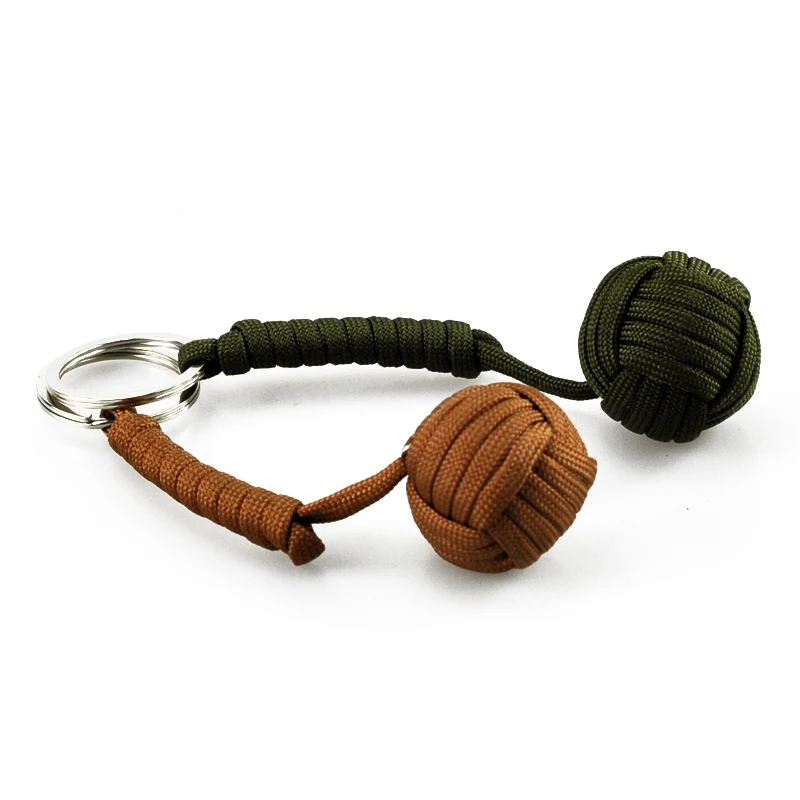 

For Camping Key Chain Security Protection Monkey Fist Steel Ball Bearing Self Defense Lanyard Survival