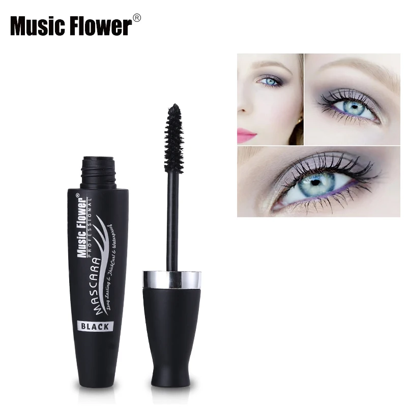 

Genuine Music Flower 5 Color Mascara Waterproof Anti-sweat Extra Lashes Long Lasting Curling Lengthening Mascara blue Makeup
