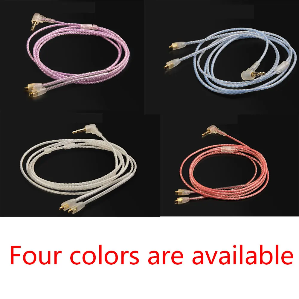 MMCX OFC Silver Plated Upgrade Audio Cable wire Universal 4 colors
