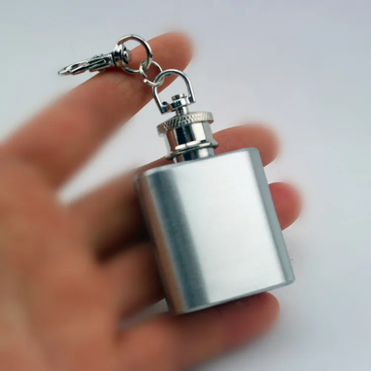Overfox 1oz-10oz Shiny Hip Flask Stainless Steel Pocket Container For