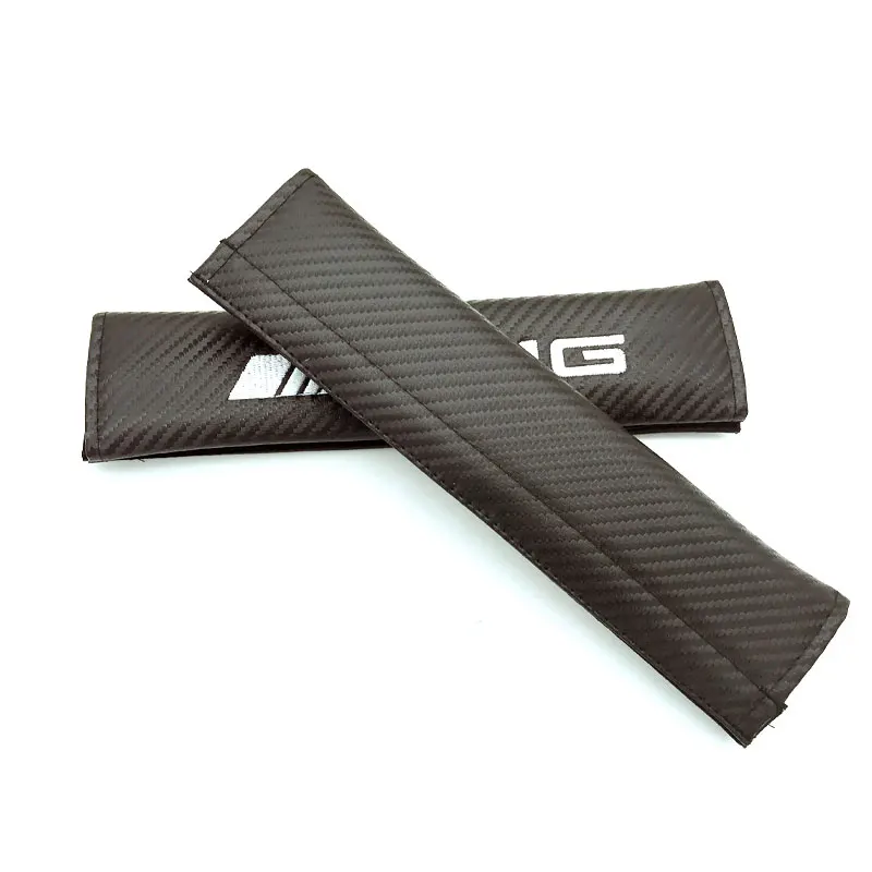 

2pcs Auto Seatbelt Shoulder Protection Padding Winter Summer Car Seatbelts for Mercedes Benz GLK AMG LOGO car styling
