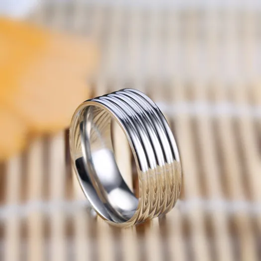 Хит! Мужские кольца на палец, титановое кольцо из нержавеющей стали, Золотое кольцо 8 мм, мужские подарки, свадебные мужские ювелирные изделия