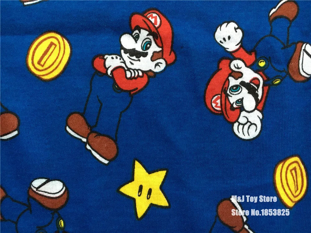 Super Mario Bros cotton knitting Fabric Sewing DIY Handmade Material