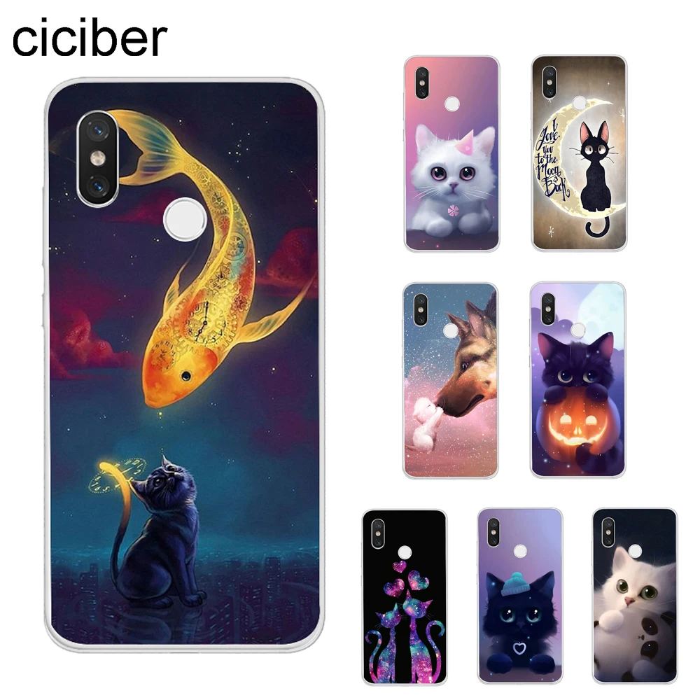 

ciciber Cute Animal Cat Cover For Xiaomi MIX MAX 3 2 1 S Pro Phone Cases For Xiaomi A2 A1 8 6 5 X 5C 5S Plus Coque Soft TPU Capa