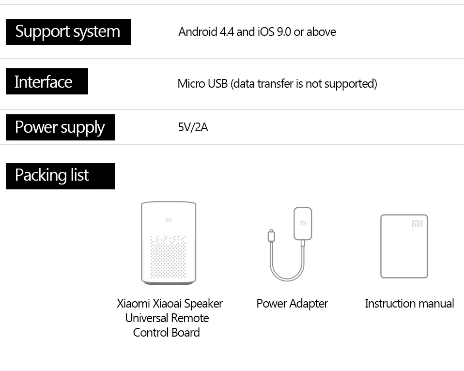 Xiaomi Xiaoai Bluetooth динамик универсальный пульт дистанционного управления версия AI Bluetooth 4,1 Голосовое управление 2,4 ГГц музыкальный плейер с интерфейсом usb динамик