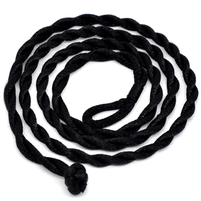 60Pcs Black Handmade Terylene Twist Cord Necklaces Jewelry Diy Findings