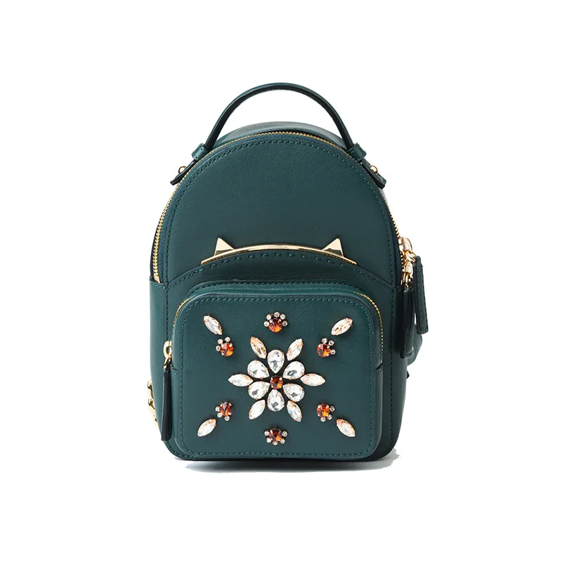 2019 nuevos diamantes de la manera mujeres de cuero mochilas Mini damas mochilas adolescente Grils hombro mochila S147