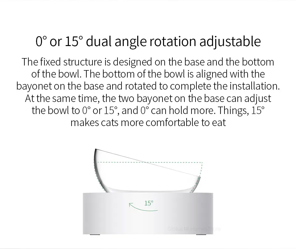 XIAOMI Youpin PETKIT 15 градусов регулируемая двойная чаша место еды и воды вместе двойного назначения Удобная миска для кошки 63