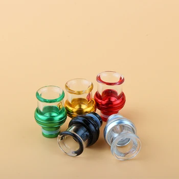 

Sailing electronic cigarette 510 drip tips pyrex glass mouthpieces round aluminum core for 510 atomizer