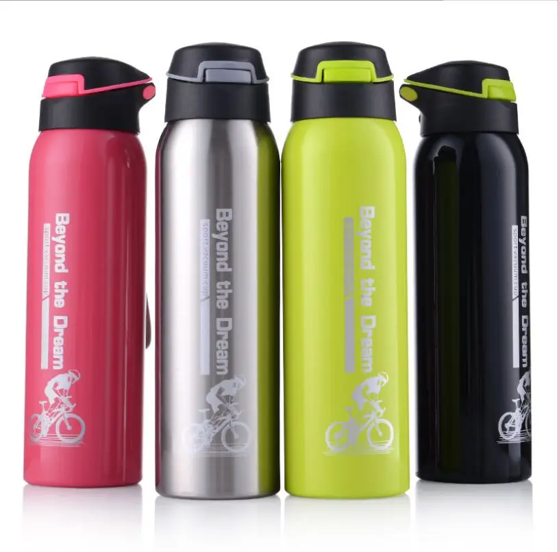 500ML Sport thermos water bottle Thermo Mug Stainless Vacuum Flask mug with straw lnsulation Cup