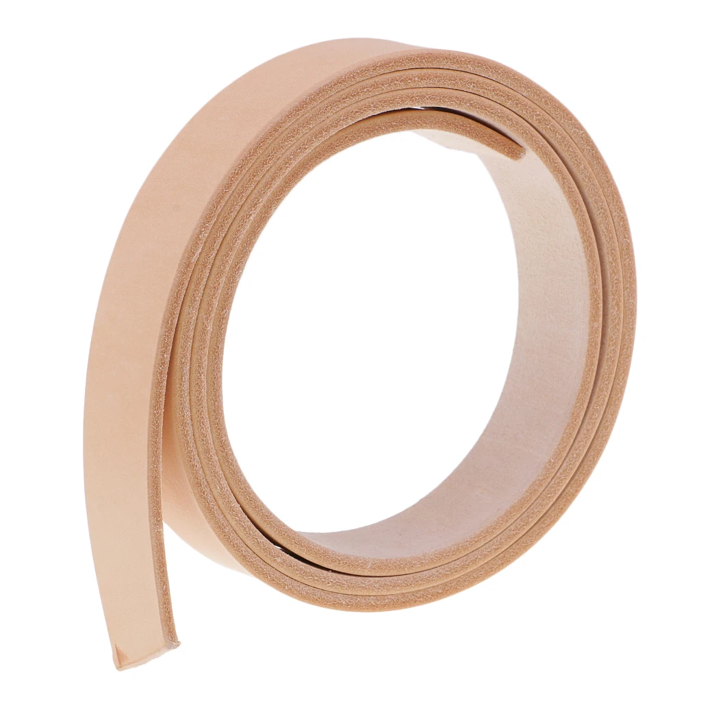 100-135cm Long Natural Genuine Leather Strap Strips for Leathercraft Accessories