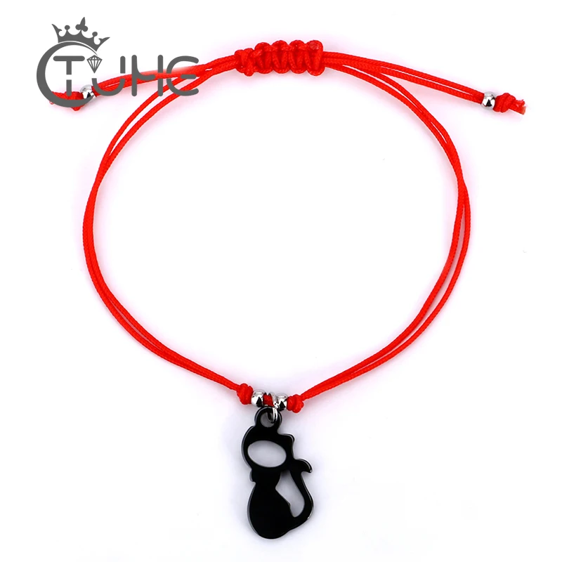 

Fashion Jewelry Handmade Ceramic Lovely Cat Luck Bead Bracelet Bangle Woman Cute Red Rope Lucky Bracelet Jewelry Vintage 2018