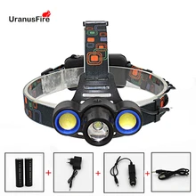 1600LM фары T6+ 2x XPE светодиодный фонарь с зумом фара головного света 18650 Перезаряжаемые Батарея Зарядное устройство