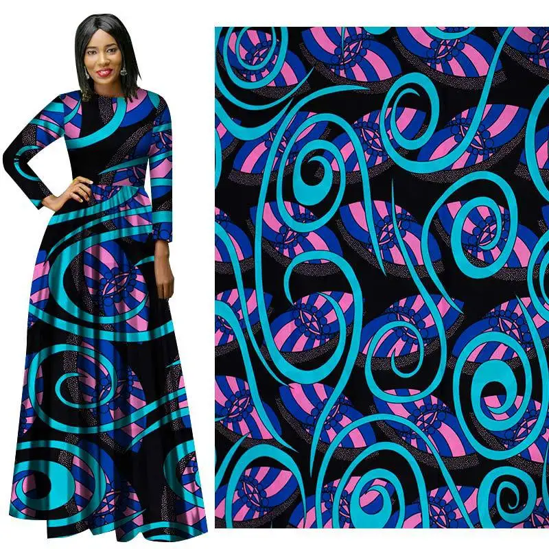 nlue star 2019 New National Wind Cotton Calico Fixture Fabric Geometric Wholesale 100% african wax fabric | Дом и сад