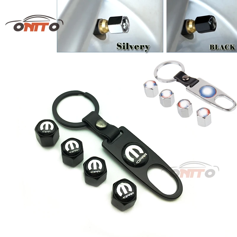 

Car Styling Tire Valve Caps Auto Tyre Air Stems Cover With MOPAR Creative Emblem Tire Accessories Motorcycle Wheel Cover RING