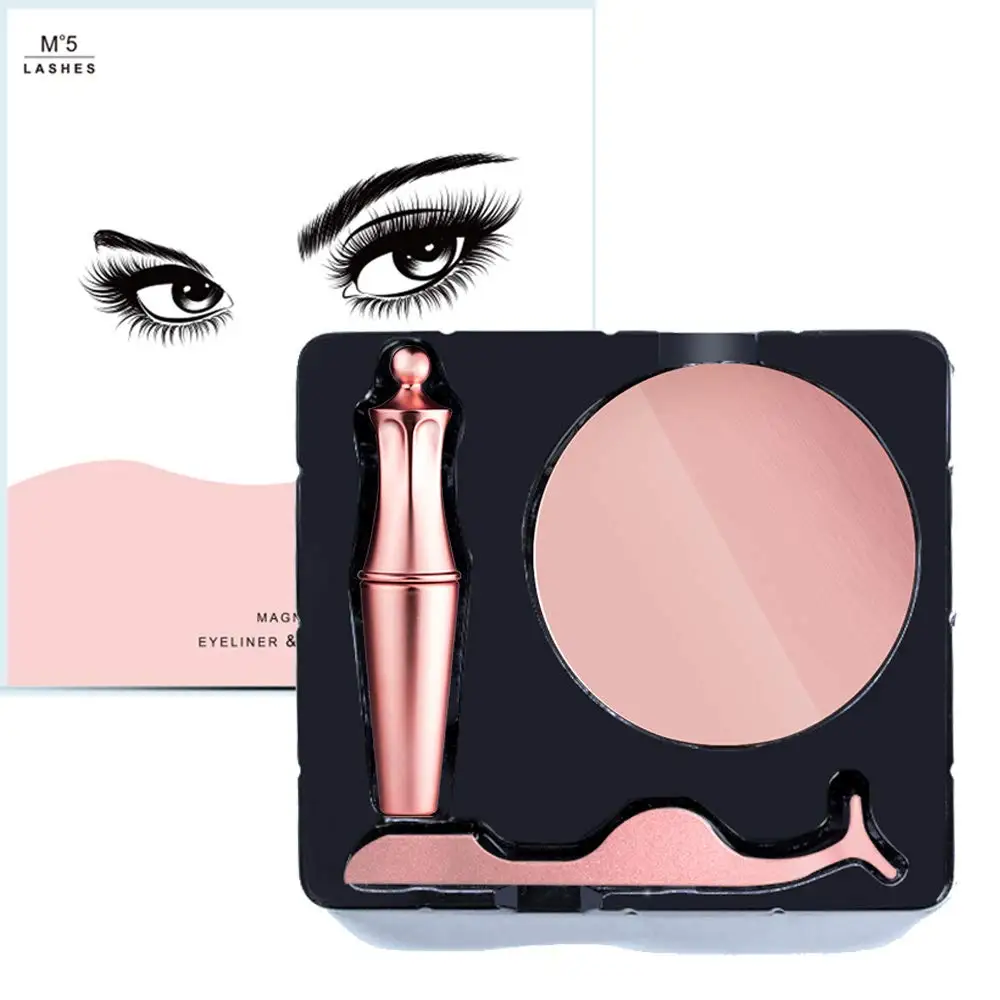 

Korea Makeup Handmade 3D Magnetic Lashes Mink Eyelash Extensions Natural False Eyelashes Eyeliner Tweezer Suit