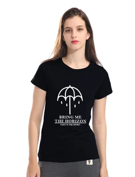 

BRING ME THE HORIZON 2019 Fashion Short Sleeve T-shirts Women Brand Clothing Letter Printed Cotton T-shirt Slim Kawaii Top Tees