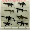 Pistolet de soldat modèle MP5 HK53 UZI MK18 criss VECTOR MP7, 8 pièces, 1/6 jouets, puzzle de construction en briques, arme + mur d'affichage ► Photo 1/6