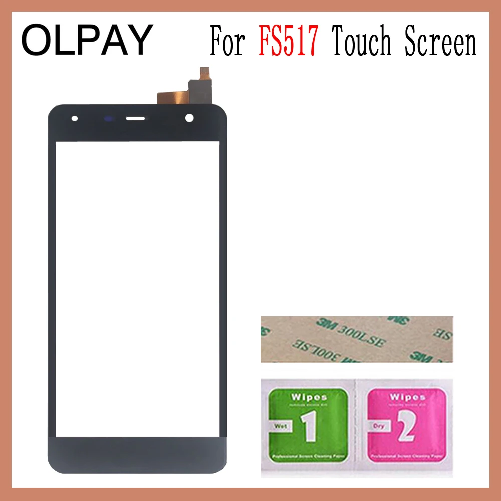 OLPAY 5,0 ''Сенсорное стекло для мобильного телефона для Fly FS517 FS 517 сенсорный экран дигитайзер Переднее стекло объектив сенсор инструменты Бесплатный клей и салфетки