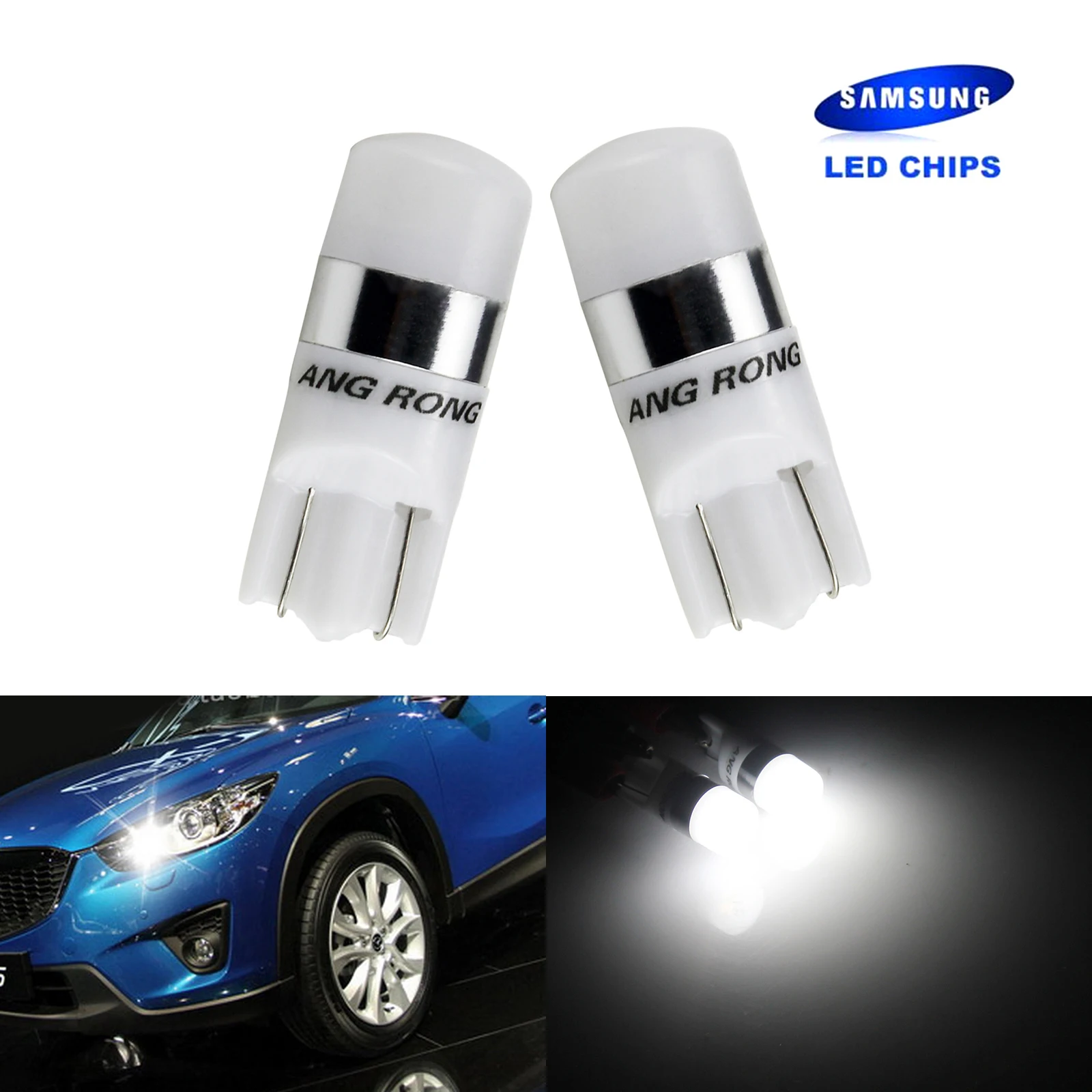 2x Saab 9-3 YS3F 501 Bright Xenon White 8SMD LED Canbus Number Plate Light Bulbs