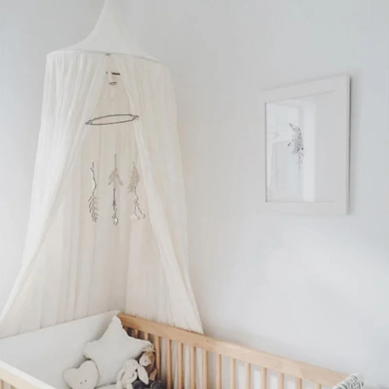 

Elegant Home Mosquito Nets For Summer Polyester Mesh Fabric Circular Canopy Bed Curtains Mosquito Repellent Net 2018ing
