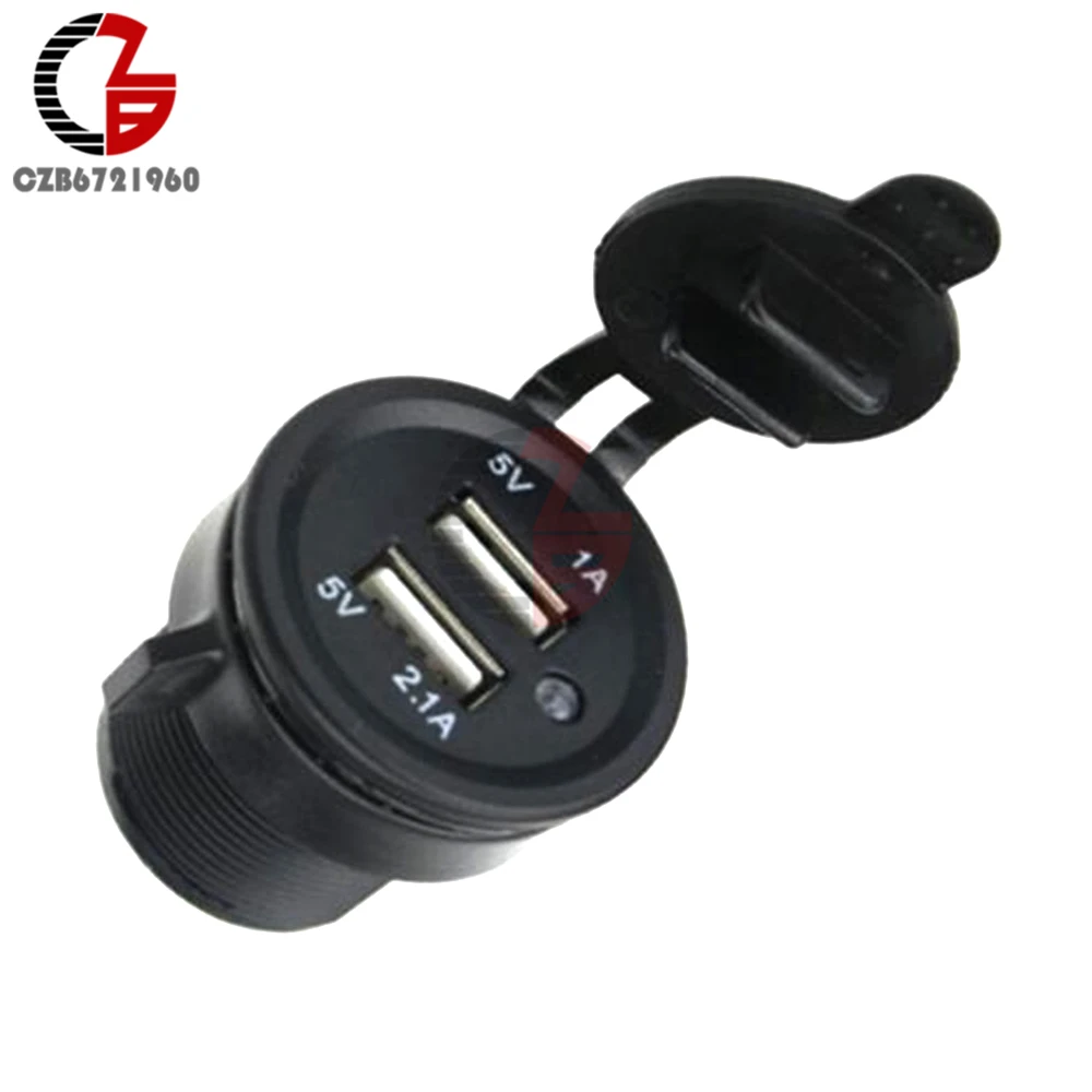 LED 12-24V Dual USB порт Автомобильный адаптер источника питания розетка | Обустройство