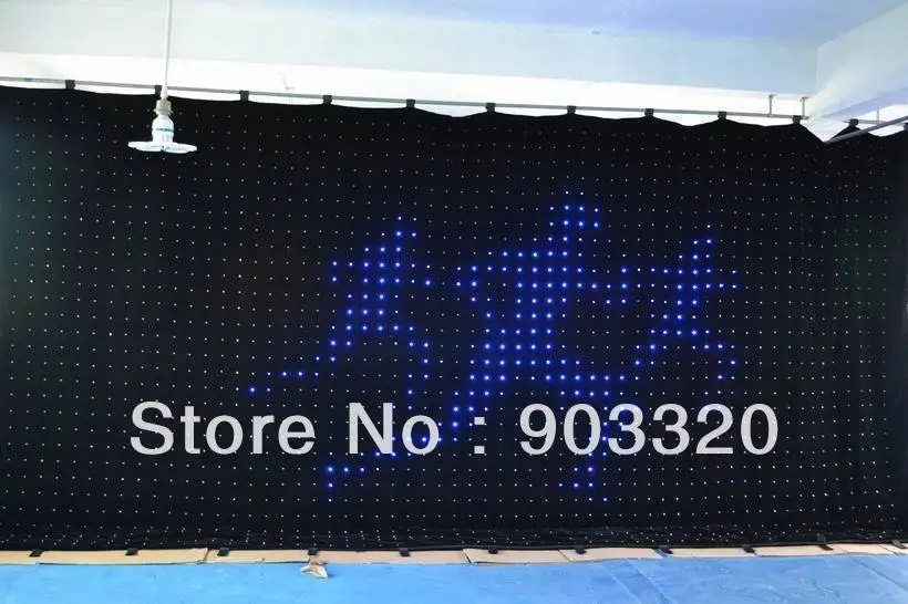 

Wholesale Price PC Mode+SD Card SMD5050 P8 2M*3M 925 leds LED Video Curtain For DJ Wedding Backdrops,Event,Nightclub