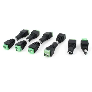 

MYLB 10 Pcs CCTV Cameras 2.1mm x 5.5mm Female Male DC Power Plug Adapter