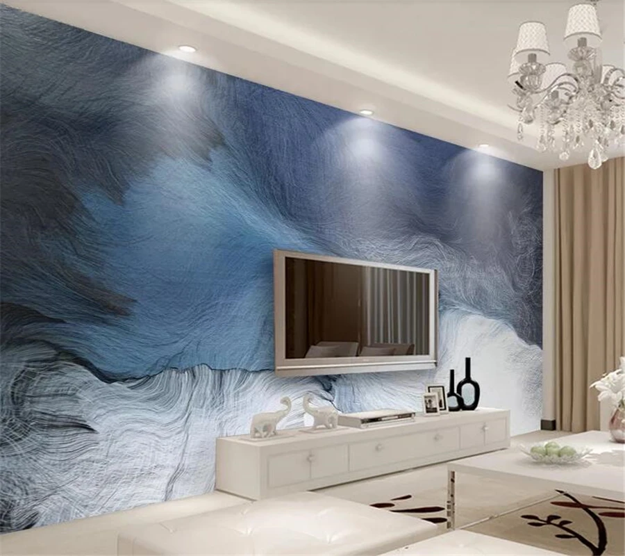 wellyu Custom wallpaper papel de parede Modern minimalist fresh dynamic line TV background wall 3d papers home decor | Обустройство