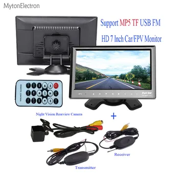 

Wireless Transmitter & Receiver Night Parking Rear View Camera System + 800*480 LED 7 inch Car / FPV Monitor with Mp5 TF USB FM