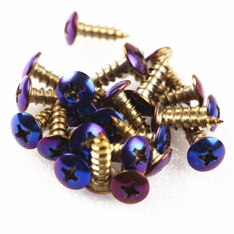 

M5x15mm Phillips Screws Stainless steel Self-Tapping Screw Titanium Color Bolts 10Pcs